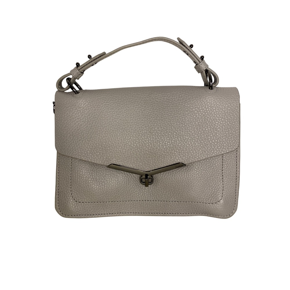 Botkier New York Grey Pebbled Leather Crossbody Bag Gunmetal Hardware‎ NWOT
